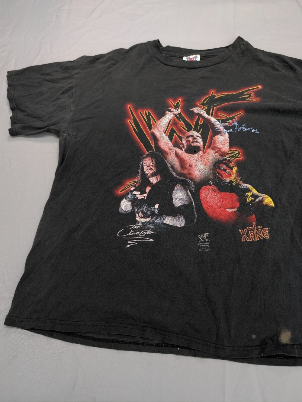 Vintage WWF Stone Cold Undertaker Kane T-Shirt TNT Tag XL